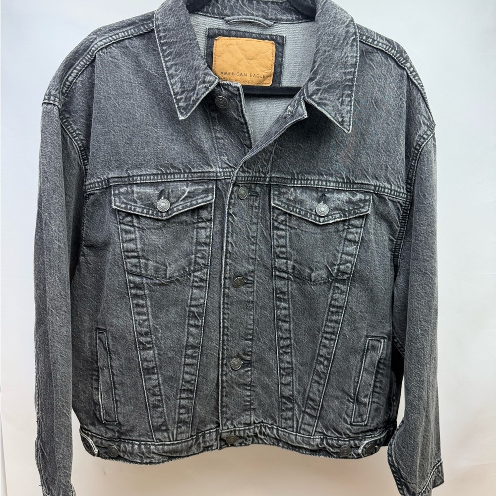 American Eagle Black Denim Jacket –‎ Medium – NWT